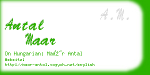 antal maar business card